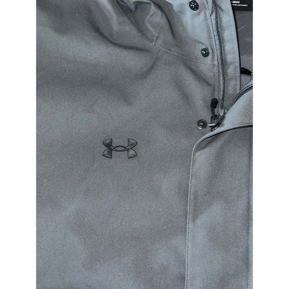 Mens‎ 4X Under Armour Jacket Storm Proof Lined Rain Hoodie black full zip new